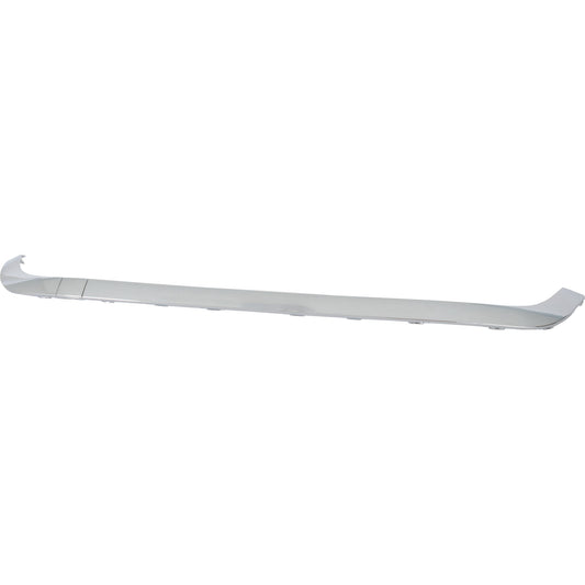 Rear, Driver or Passenger Side, Upper Bumper Trim, Chrome