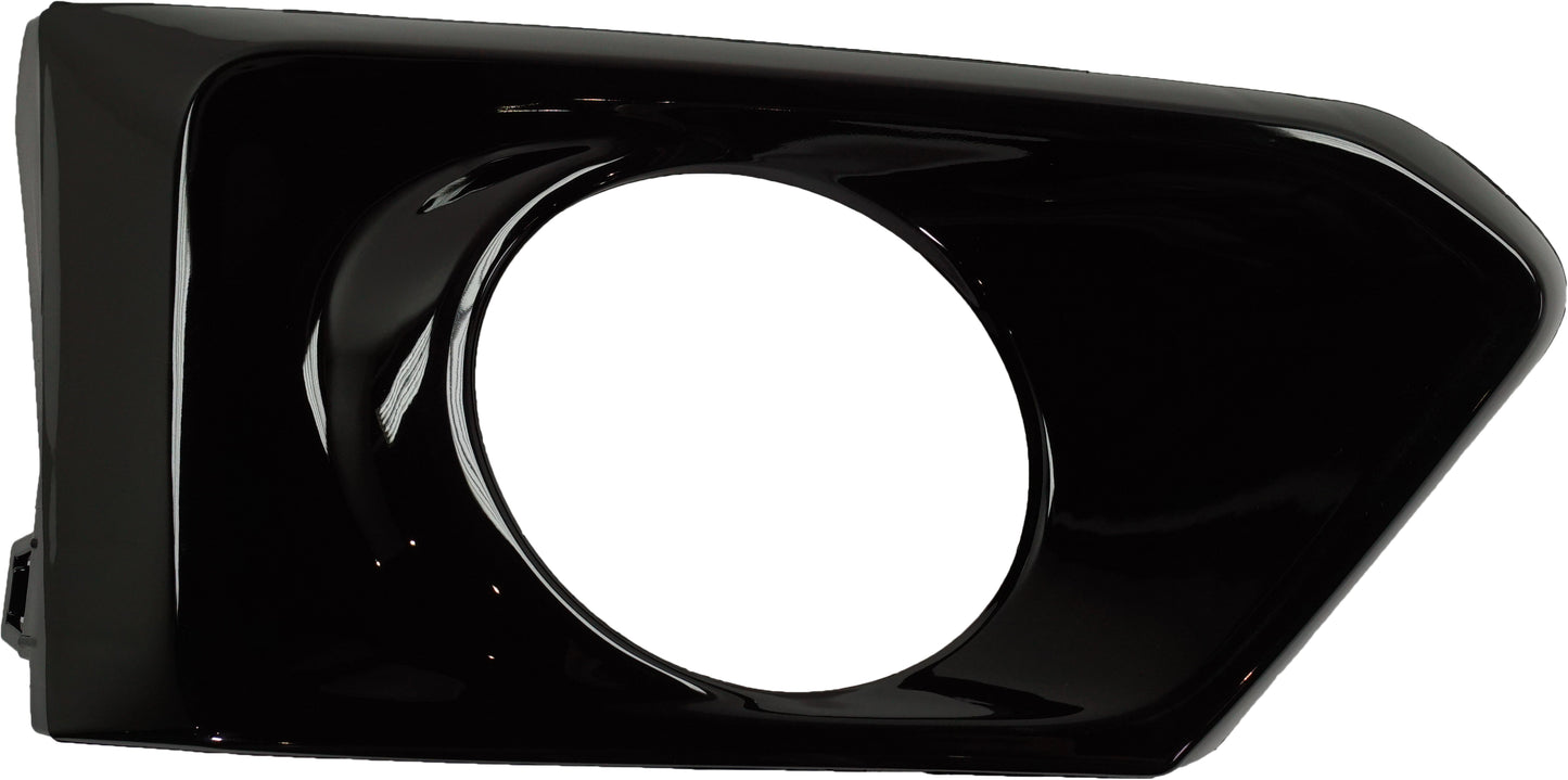 Front, Driver Side Fog Light Trim, Black
