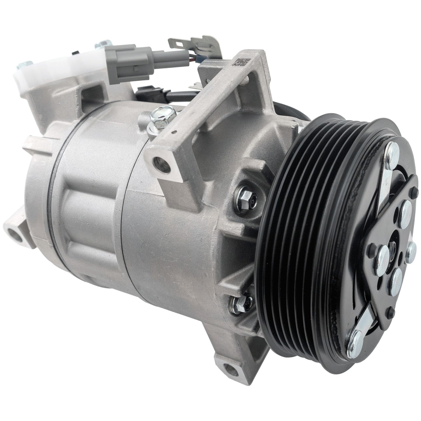 A/C Compressor, With Clutch, 6-Groove Pulley