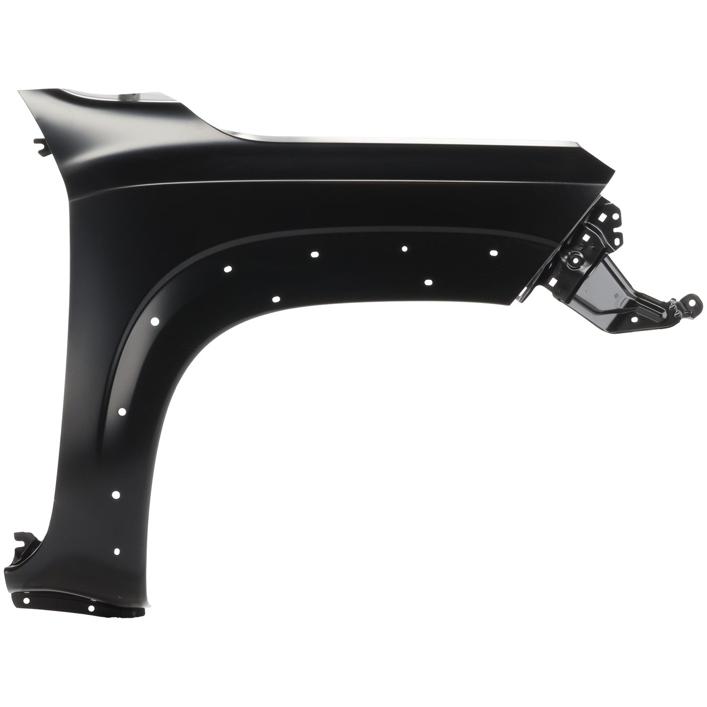 Front, Passenger Side Fender, Crew Cab Pickup, For Models With Wheel Molding Hole