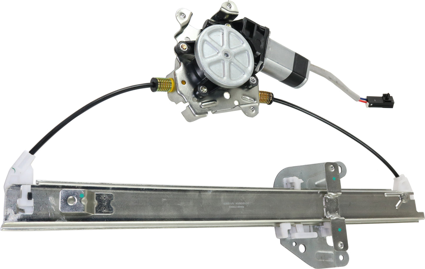 Rear, Passenger Side Power Window Regulator, With Motor