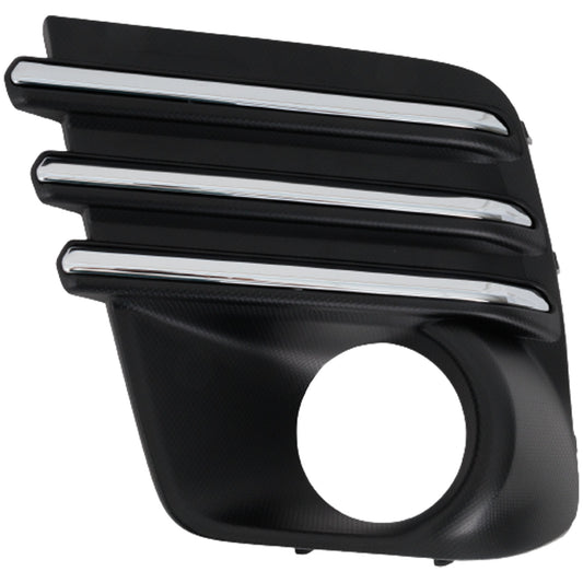 Front, Driver Side Fog Light Trim, Textured Black