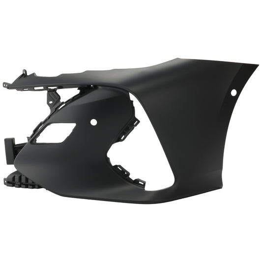 Front, Driver Side Primed Bumper Cover, For Models with Parking Aid Sensor