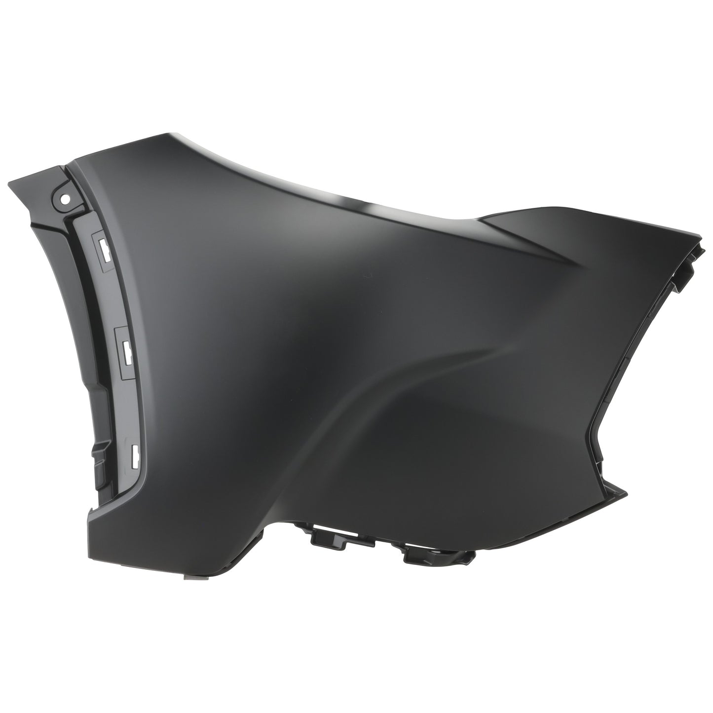Front, Passenger Side Bumper End, Primed Plastic