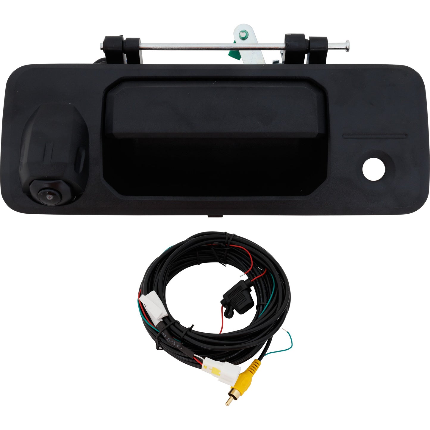 Tailgate Handle, Textured Black Plastic With Camera Hole With Key Hole
