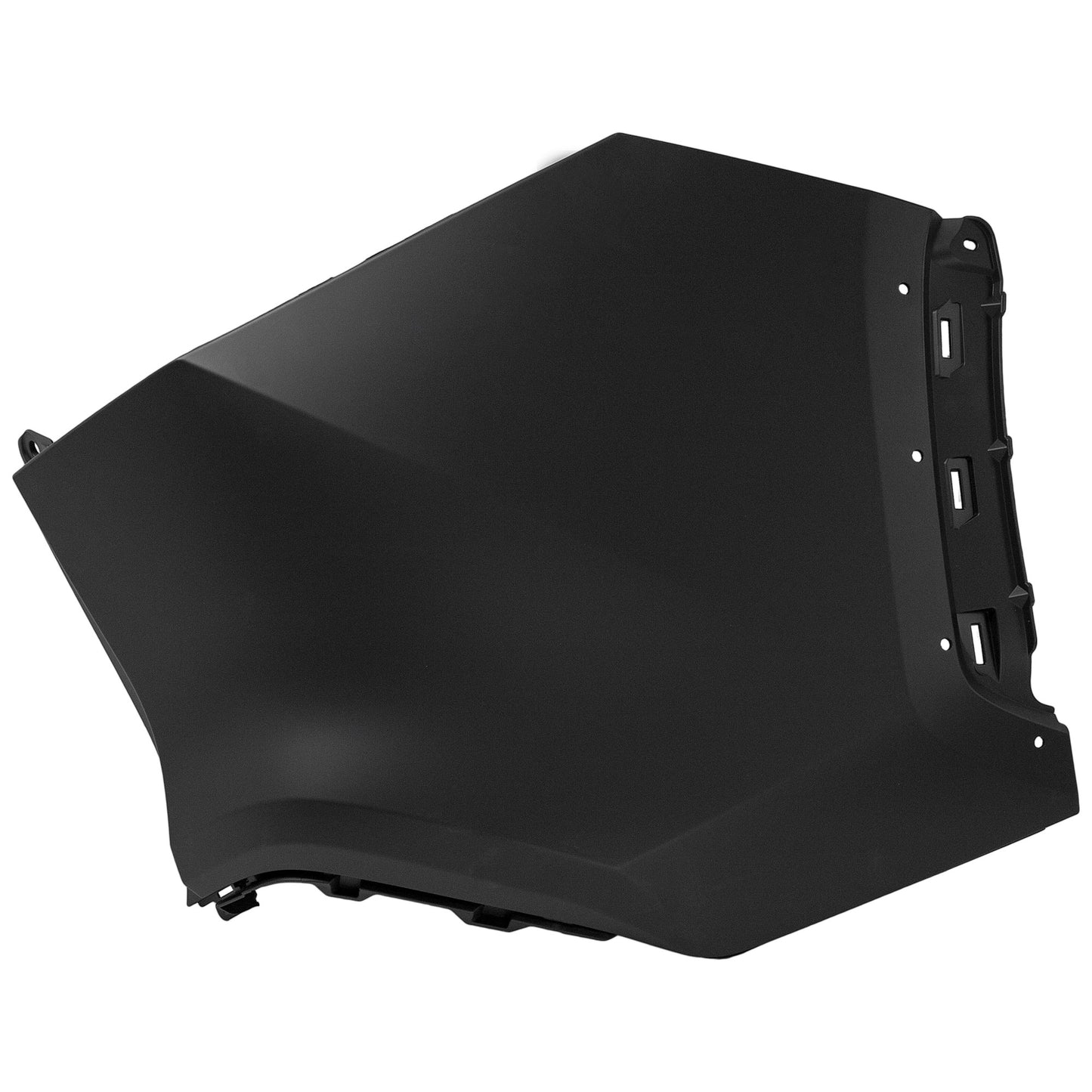 Front, Passenger Side Bumper End, Primed Plastic