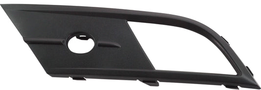Front, Driver Side Fog Light Trim, Textured Black, Except GLI/Wolfsburg Edition Models, With Block Heater