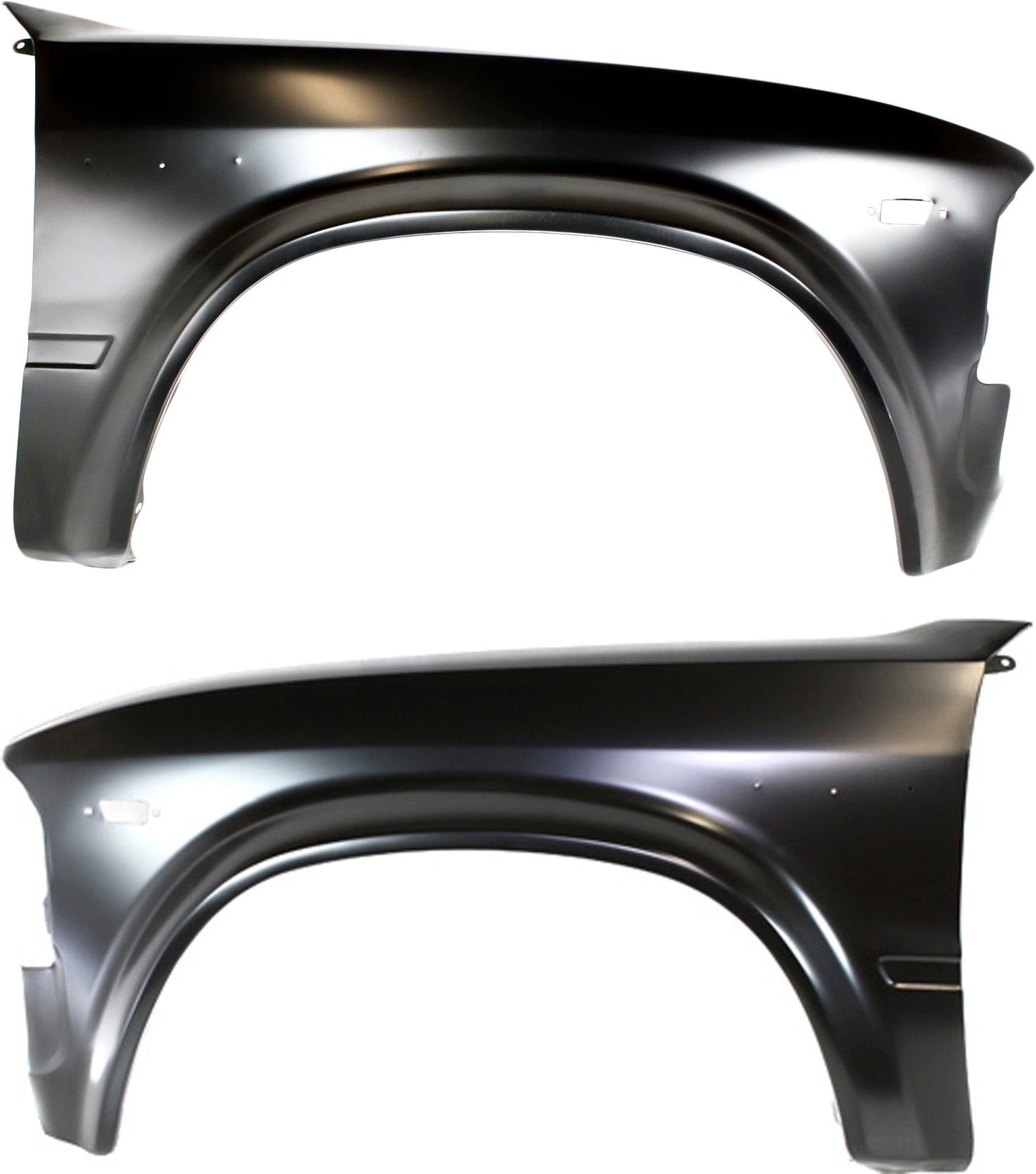 Front, Driver and Passenger Side Fenders, With emblem provision and turn signal light hole, 4WD