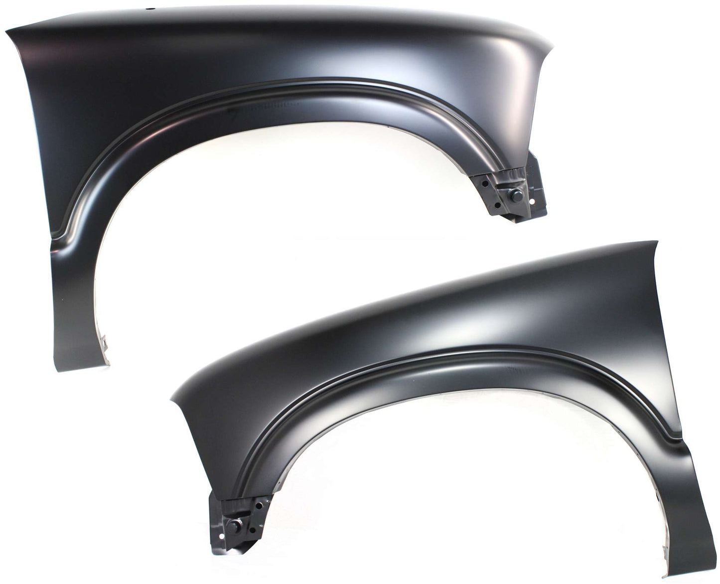 Front, Driver and Passenger Side Fenders, Without fender flare holes
