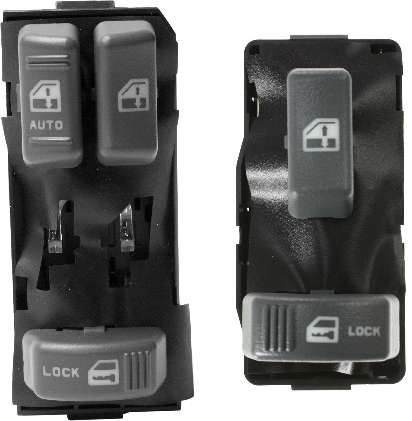 Front, Driver and Passenger Side Window Switches, Gray