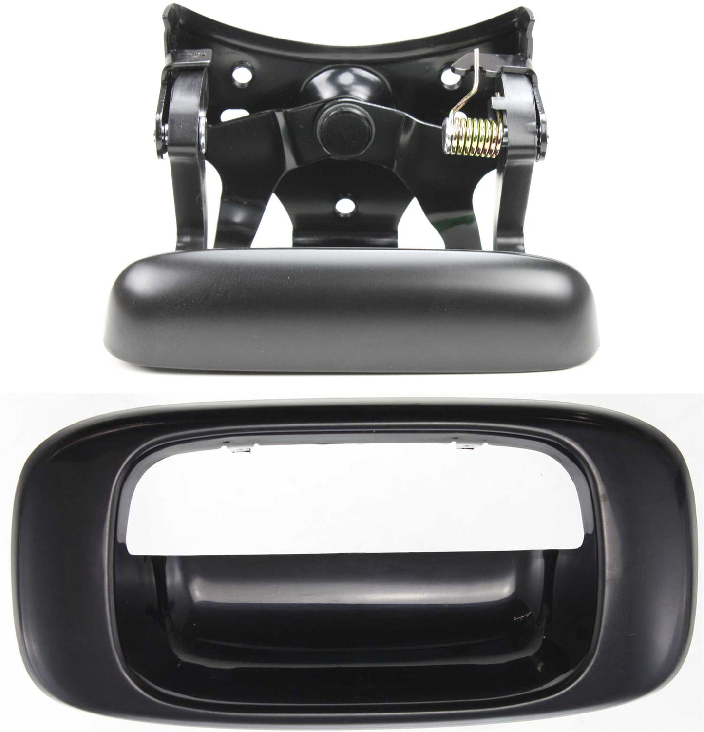 Tailgate Handle and Bezel, Smooth Black Plastic Without Camera Hole Without Key Hole