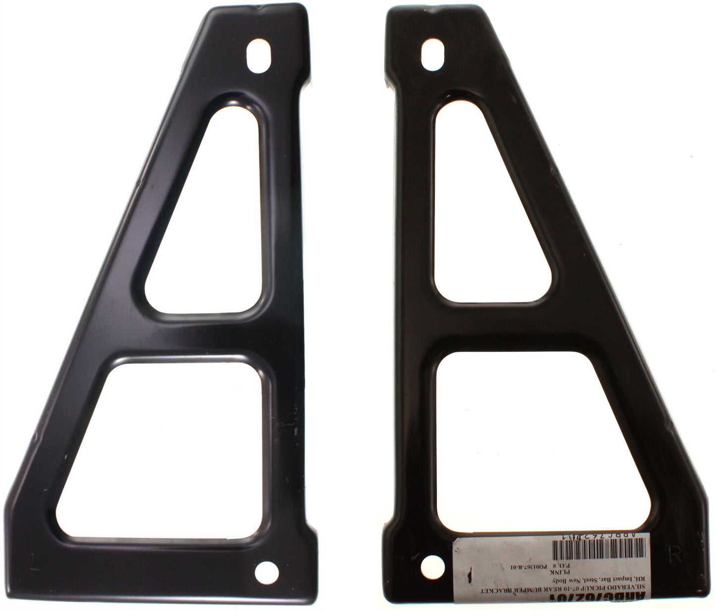 Rear, Driver and Passenger Side Bumper Brackets, Impact Bar