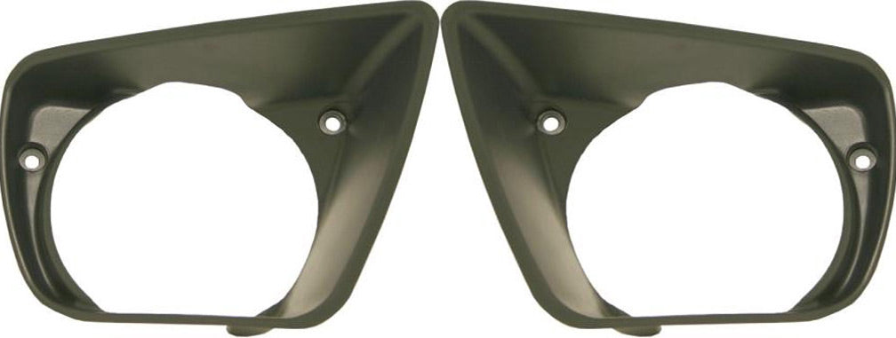 Front, Driver and Passenger Side Fog Light Trims, Textured Black