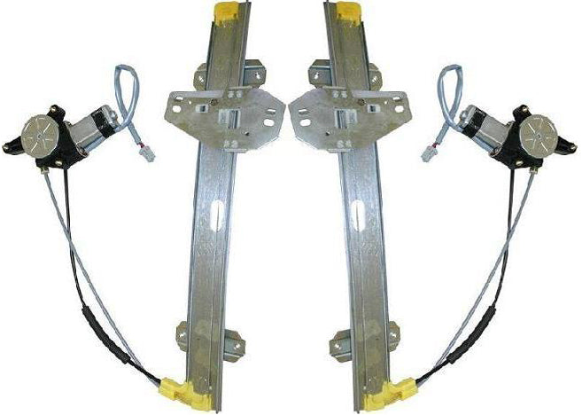 Front, Driver and Passenger Side Power Window Regulator, With Motor
