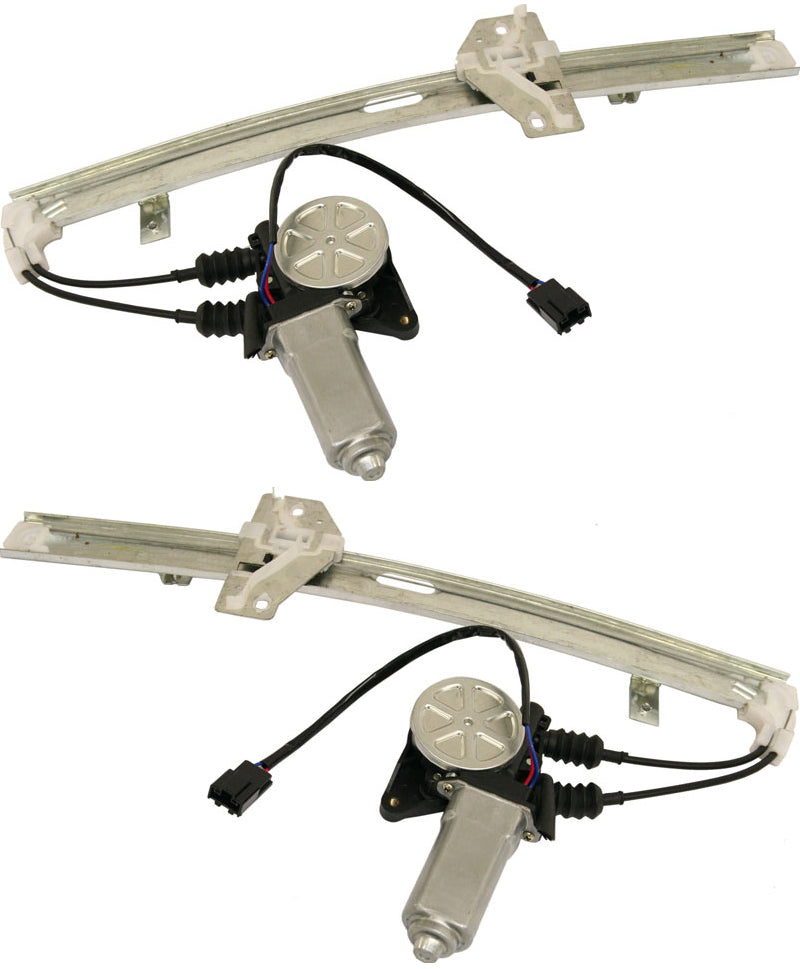 Rear, Driver and Passenger Side Power Window Regulator, With Motor