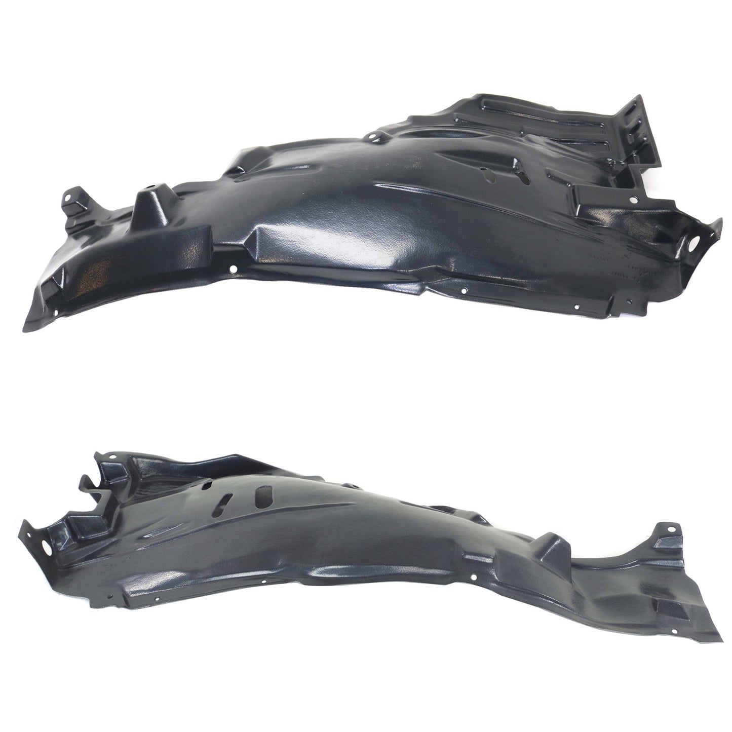 Sedan Front, Driver and Passenger Side, Rear Section Fender Liner