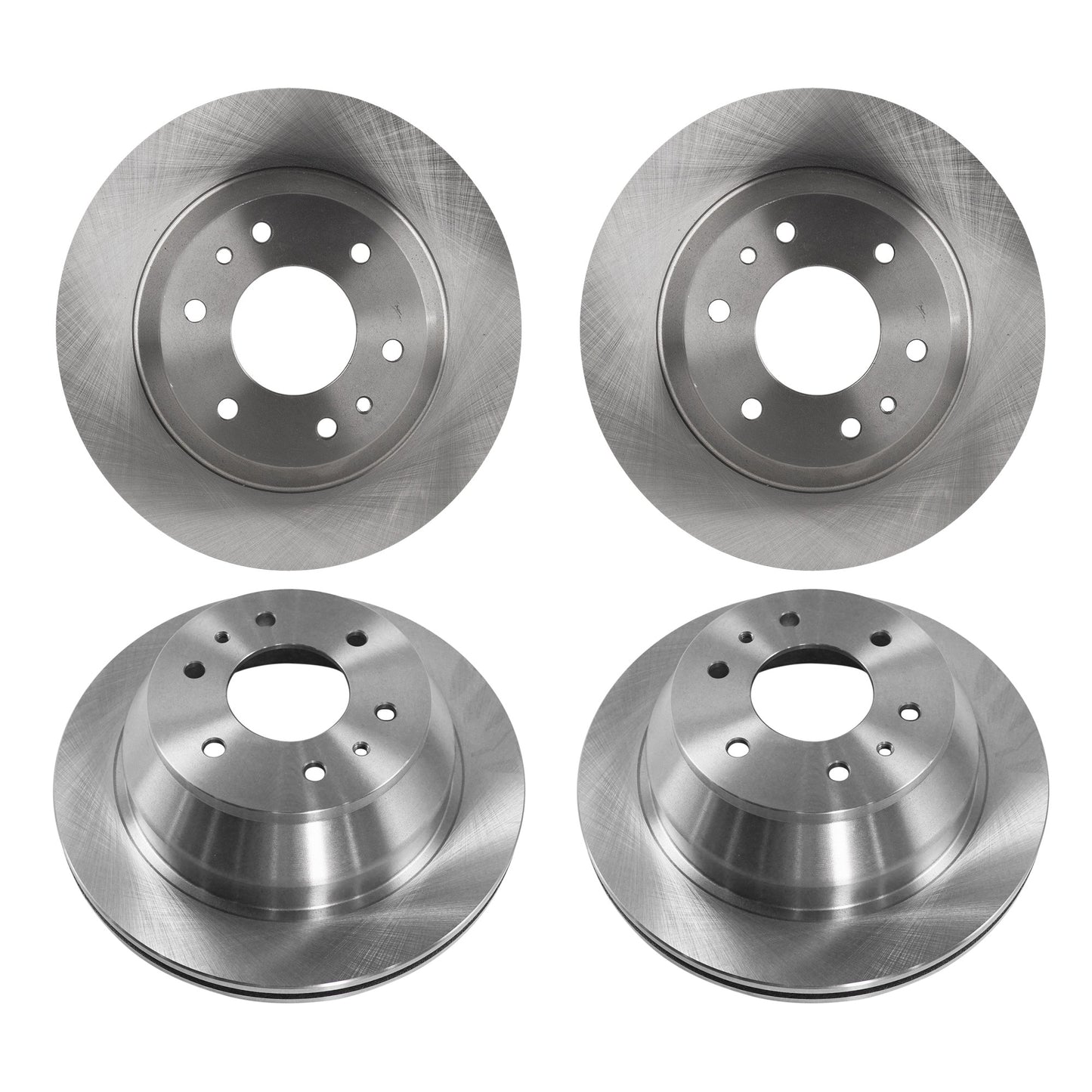 Передний и задний тормозной диск, комплект из 4 колес, гладкая поверхность, вентилируемый, 6 креплений