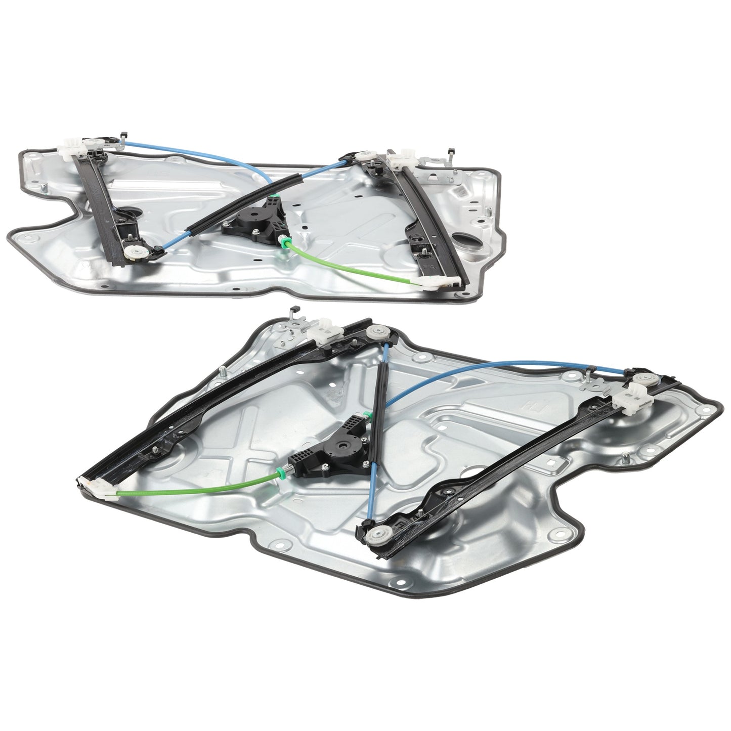 Front, Driver and Passenger Side Power Window Regulator, With Motor