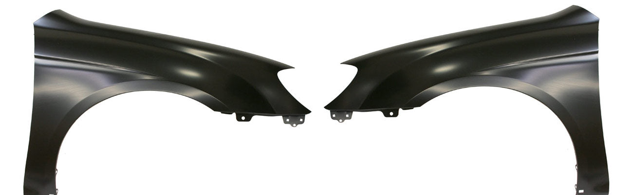 Front, Driver and Passenger Side Fenders, Without turn signal light hole, For Models With Body Side Molding