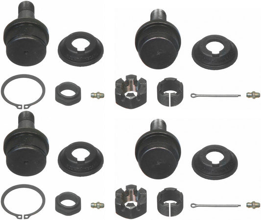 SET-MOK8195T-F Front, Driver and Passenger Side, Upper and Lower Ball Joint Problem Solver Series