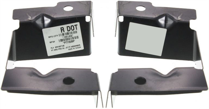 Front, Driver and Passenger Side Bumper Brackets, Reinforcement