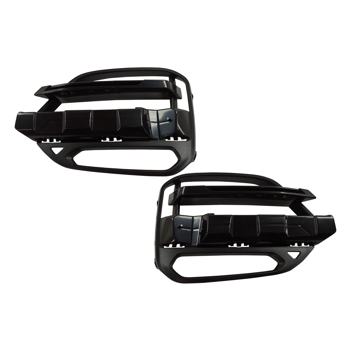 Front, Driver and Passenger Side Bumper Grilles, Black