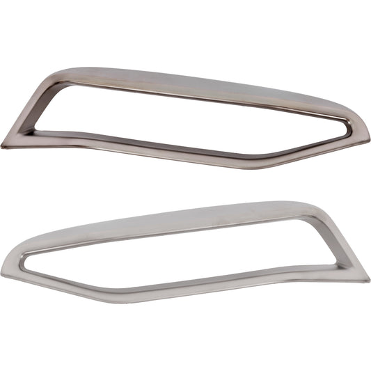 Front, Driver and Passenger Side, Outer Bumper Trims, Chrome, For Models Without Shadow Line