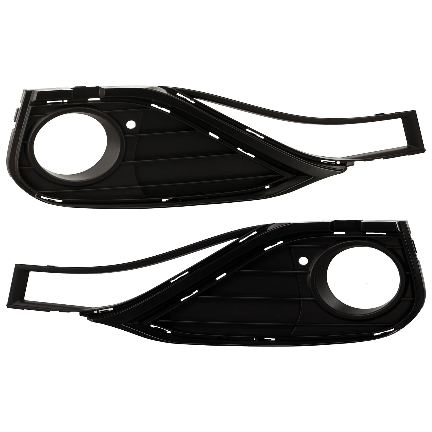 Front, Driver and Passenger Side Fog Light Trim, Textured Black