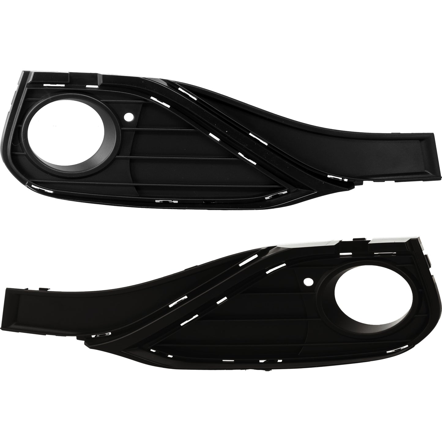 Front, Driver and Passenger Side Fog Light Trim, Textured Black