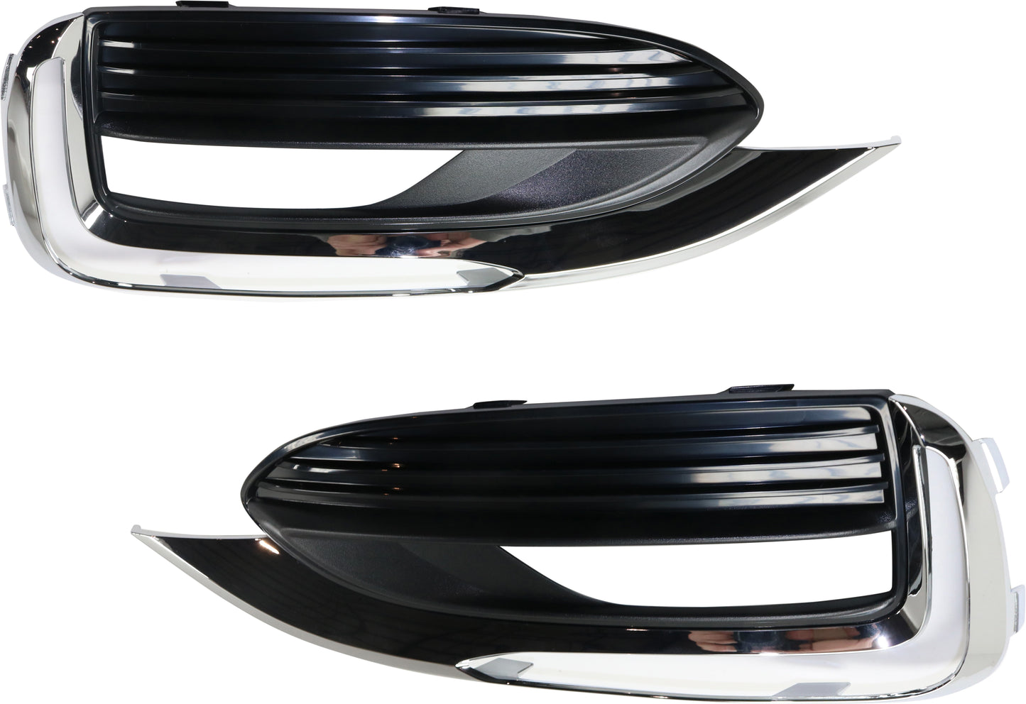 Front, Driver and Passenger Side Fog Light Trims, Textured Black