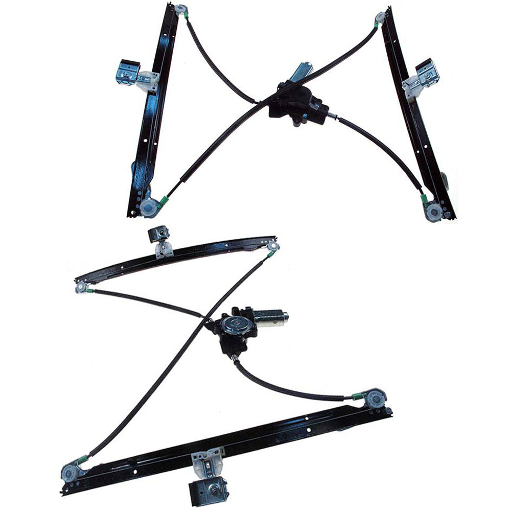 SET-RB741535 Front, Driver and Passenger Side OE Solutions Series Power Window Regulator, With Motor