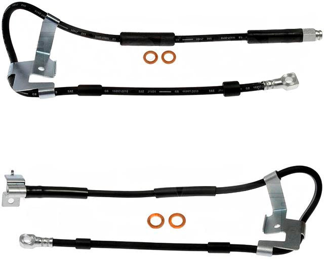SET-RBH380344-F Front, Driver and Passenger Side First Stop Series Brake Line, Metal and Rubber