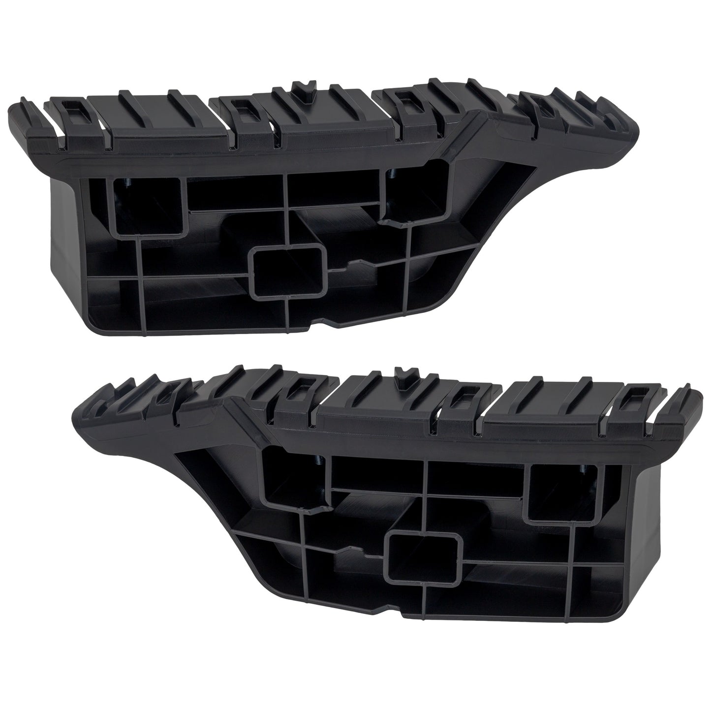 Front, Driver and Passenger Side Bumper Brackets, 1-Piece Bumper