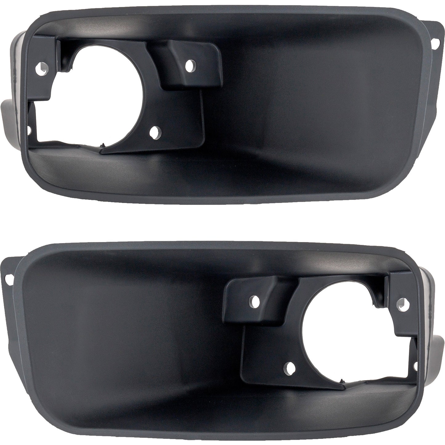 Front, Driver and Passenger Side Fog Light Trims, Textured Black