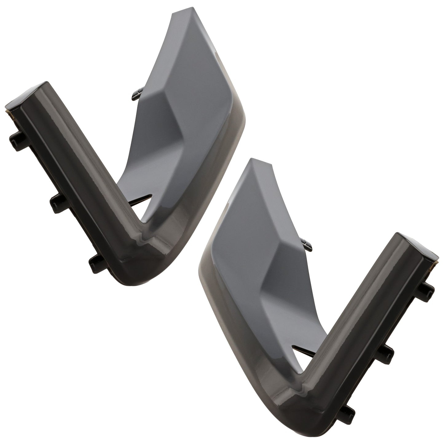 Front, Driver and Passenger Side Fog Light Trims, Black
