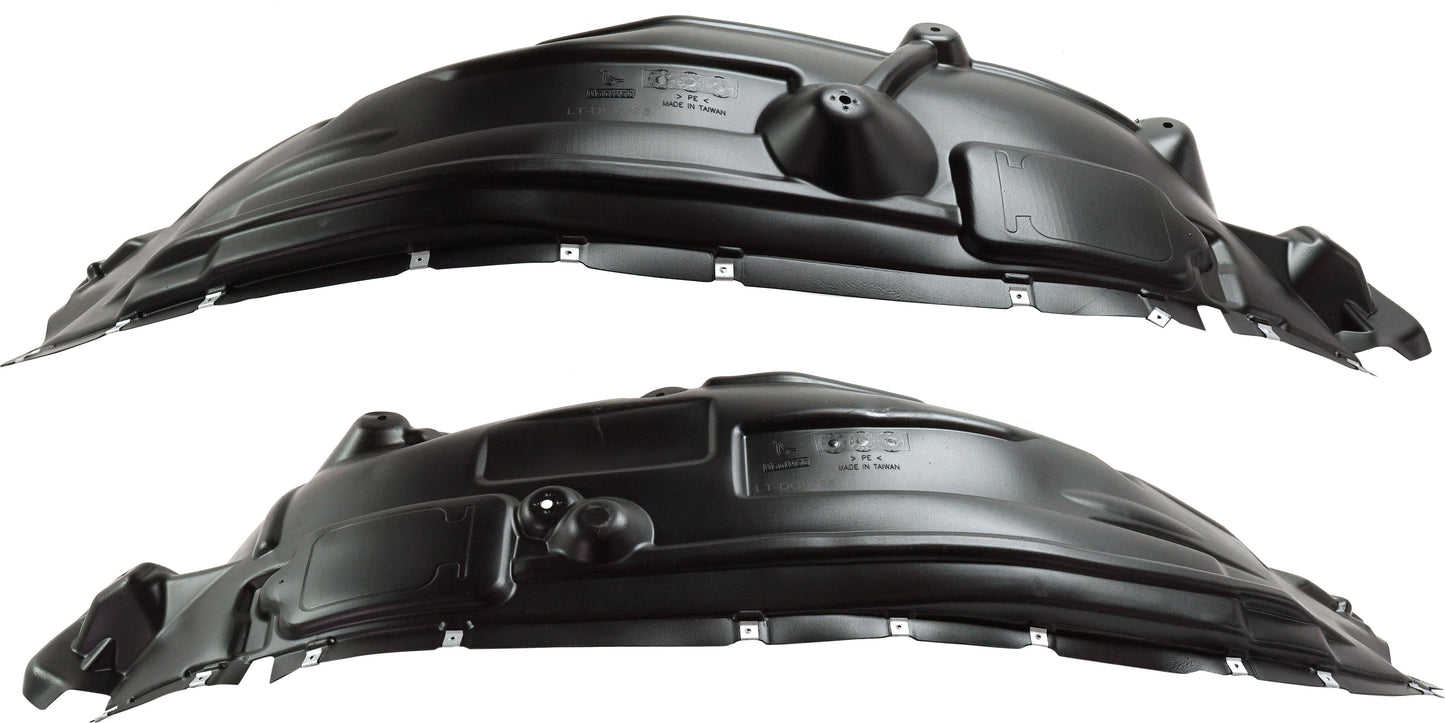 Front, Driver and Passenger Side, Rear Section, Fender Liner
