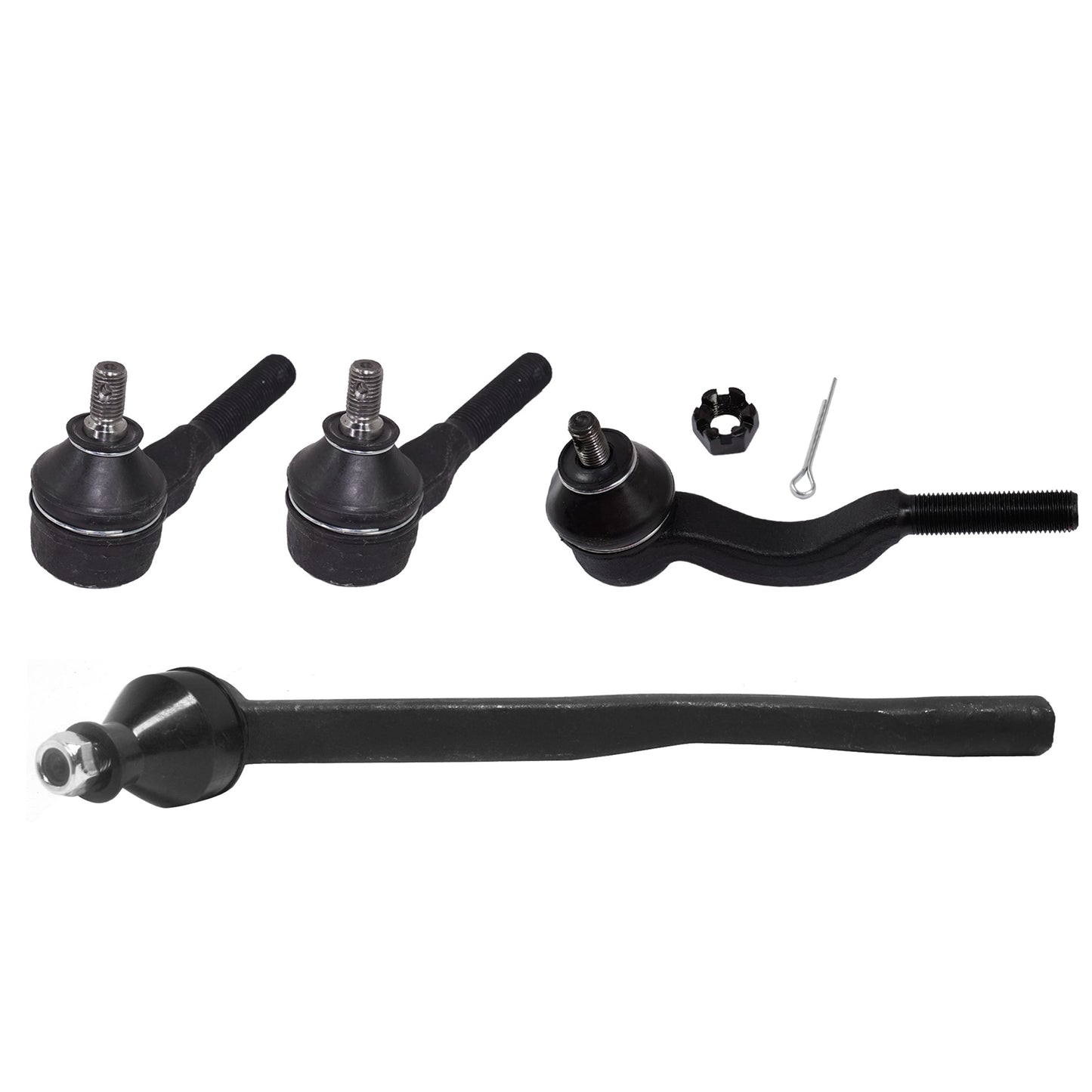Front, Driver and Passenger Side, Inner and Outer Tie Rod Ends