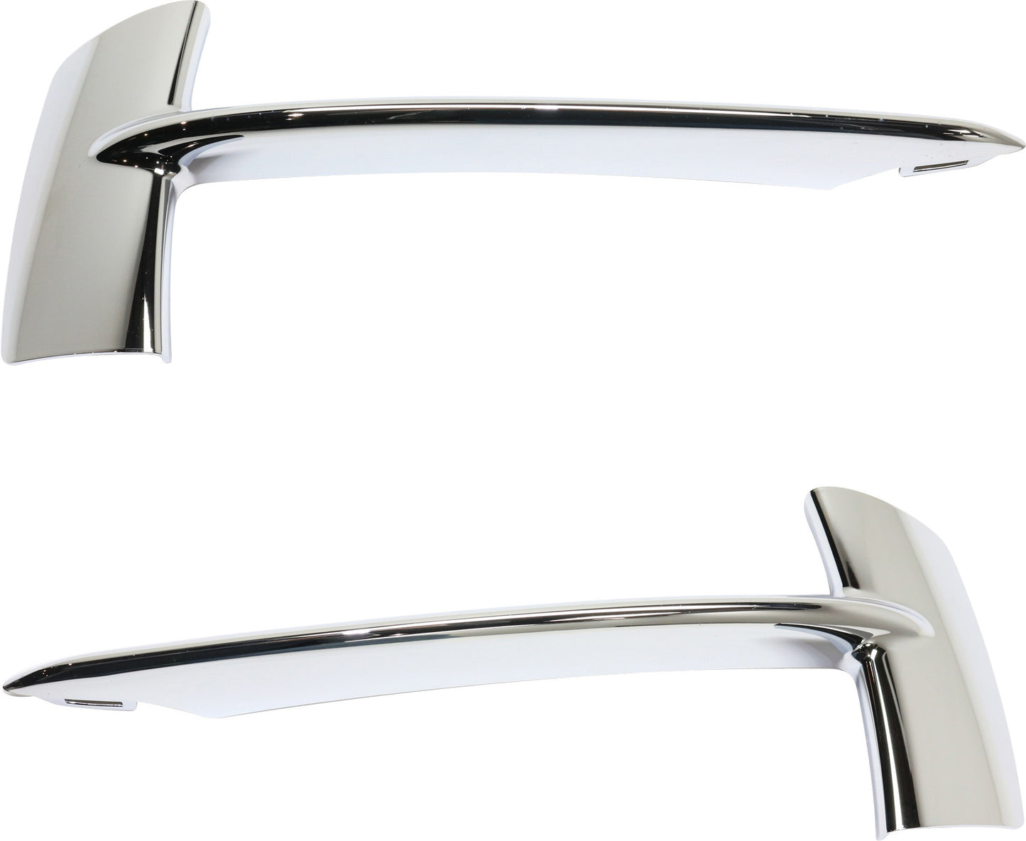 Front, Driver and Passenger Side Bumper Trims, Chrome, For Models Without M Sport Line Package