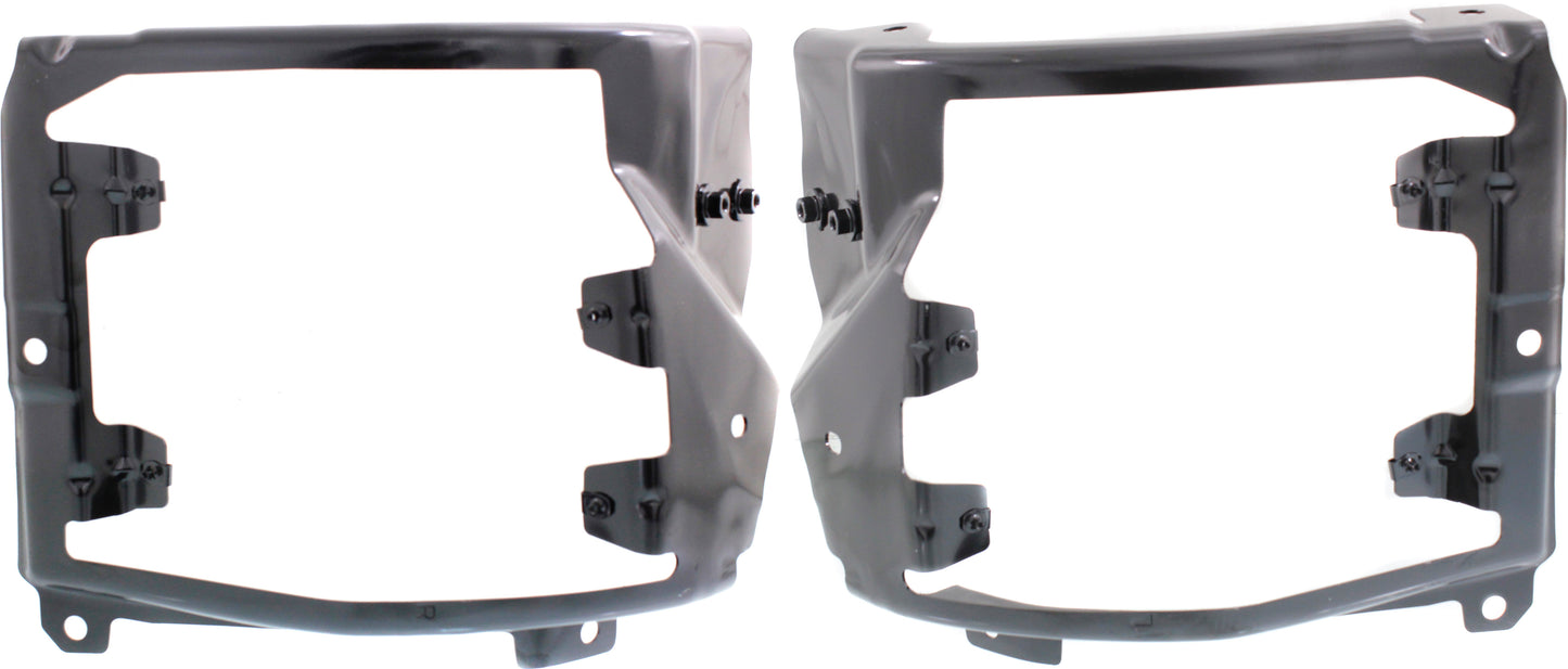 Front, Driver and Passenger Side, Outer Bumper Brackets, 1-Piece Bumper