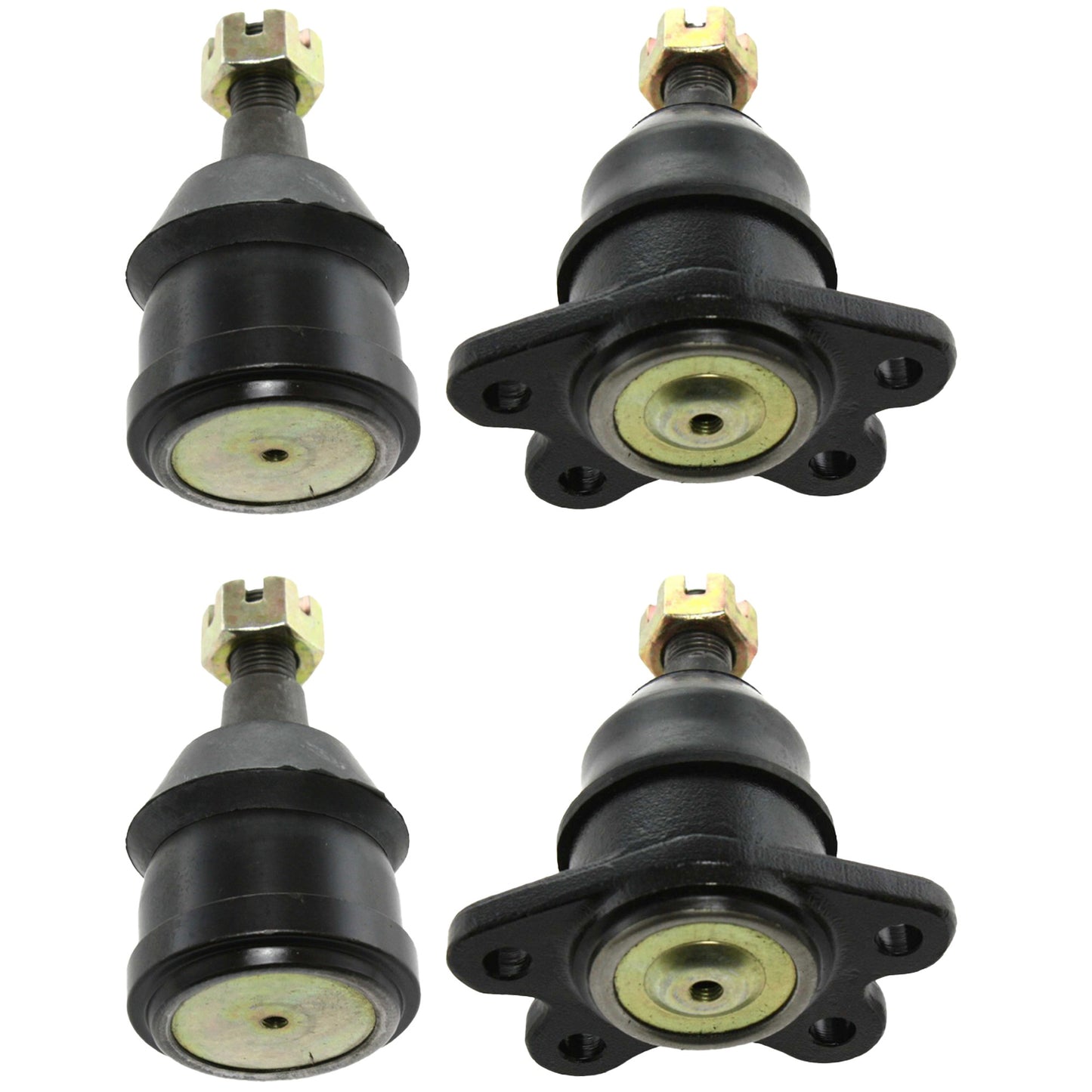 Front, Driver and Passenger Side, Upper and Lower Ball Joints