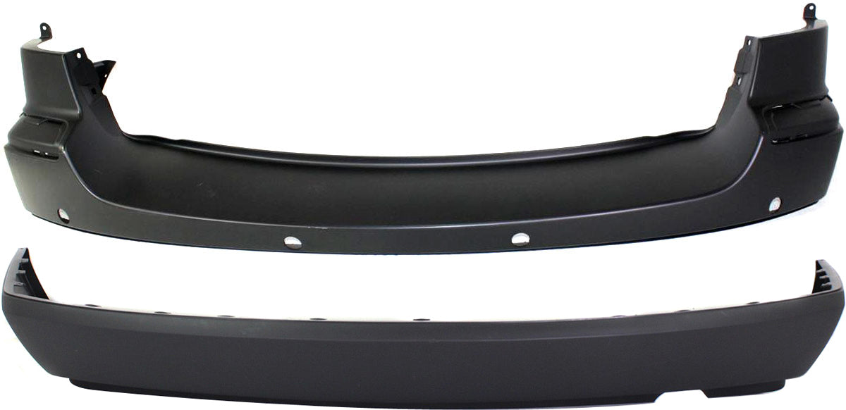 Rear, Upper and Lower Upper - Primed, Lower - Textured Bumper Cover