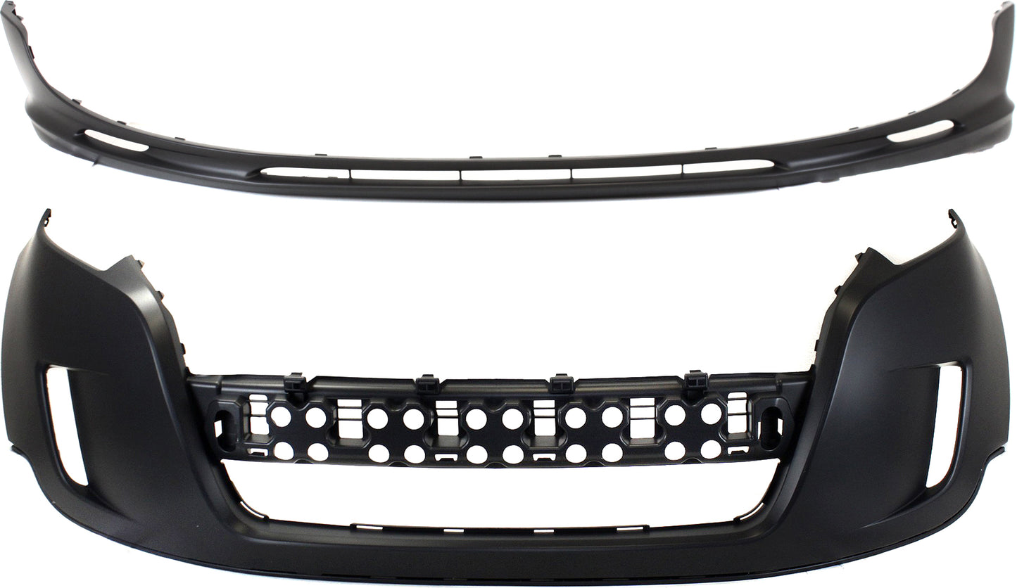 Front, Upper and Lower Bumper Covers, Primed