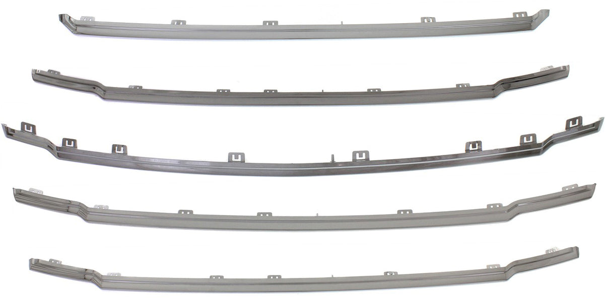 Grille Trim, Chrome, Fits on Grille, Radiator Grille, Bar Number 1-5, For Models With Bar Number 1, 2, 3, 4, 5