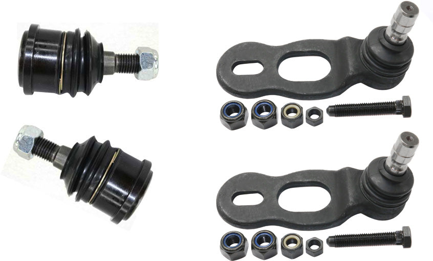 Front, Driver and Passenger Side, Upper and Lower Ball Joints