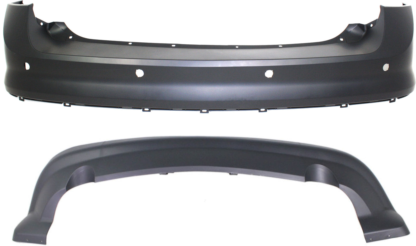Rear, Upper and Lower Upper - Primed, Lower - Textured Bumper Cover