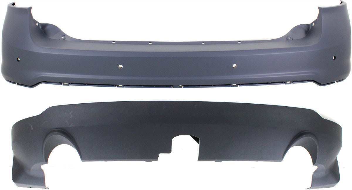 Rear, Upper and Lower Upper - Primed, Lower - Textured Bumper Cover CAPA Certified