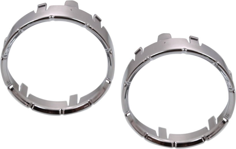 Front, Driver and Passenger Side Fog Light Trims, Chrome