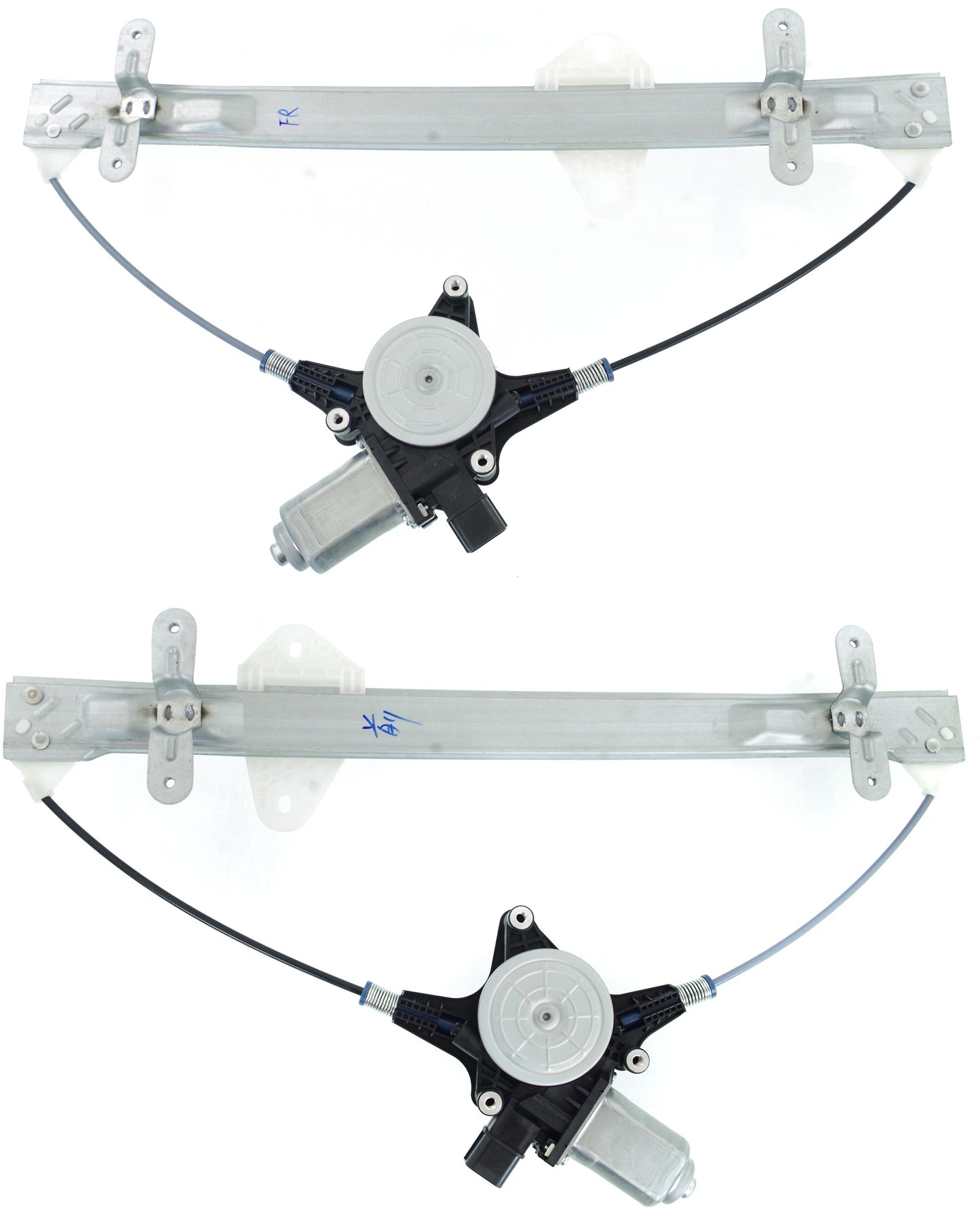 Электростеклоподъемник с электроприводом для передних дверей водителя и пассажира, с мотором