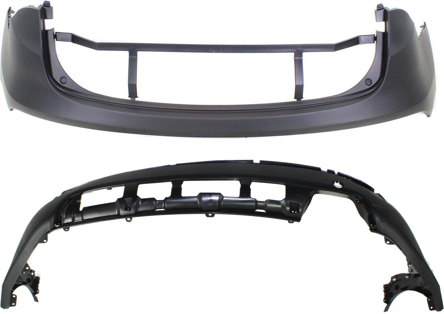 Rear, Upper and Lower Upper - Primed, Lower - Textured Bumper Cover CAPA Certified