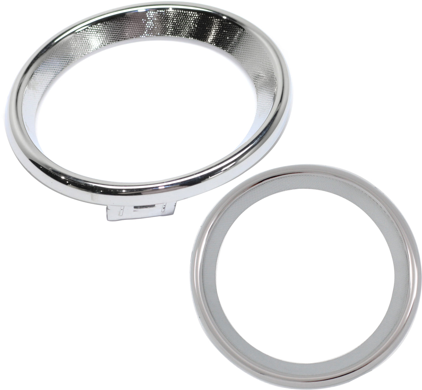 Front, Driver and Passenger Side Fog Light Trims, Chrome